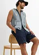 Sweat bermuda in een verwassen look, bonprix
