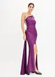 Maxi jurk met strass-applicatie en ruches, bonprix