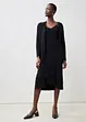 Lang gebreid vest met zijde, bonprix