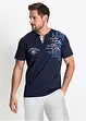 Henley shirt met korte mouwen van biologisch katoen, bonprix