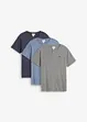 Henley shirt van biologisch katoen (set van 3), bonprix