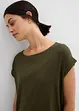 Oversized shirt van vloeiende viscose, bonprix