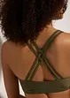 Bralette bikinitop met gekruiste bandjes, bonprix