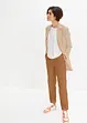 Cropped high waist broek in een linnen-viscosemix, bonprix