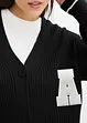 Oversized gebreid vest met borduursel, bonprix