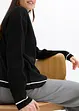 Oversized gebreid vest met borduursel, bonprix