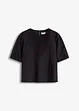 Blouse met korte mouwen en kant, bonprix