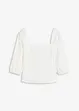 Blouse met pofmouwen en gesmokt detail, bonprix