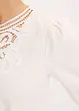 Blouse met korte mouwen en kant, bonprix