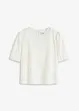 Blouse met korte mouwen en kant, bonprix