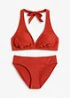 Halter bikini (2-dlg. set) van geweven stof, bonprix
