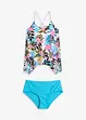 Tankini (2-dlg. set) met bedrukte netstof, bonprix