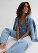 Gebloemde top van soepele viscose, bonprix