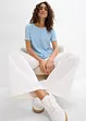T-shirt met structuur en knopen, bonprix