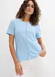 T-shirt met structuur en knopen, bonprix