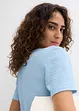 T-shirt met structuur en knopen, bonprix