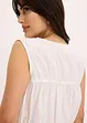 Mouwloze blouse met volants en strikjes, bonprix