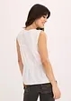 Mouwloze blouse met volants en strikjes, bonprix