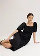 Midi jurk met pofmouwen en gesmokt detail, bonprix