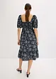 Midi jurk met pofmouwen, bonprix