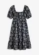 Midi jurk met pofmouwen, bonprix