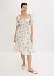 Midi jurk met pofmouwen, bonprix
