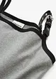 Jurk met bandjes en contrasterende zoom, bonprix