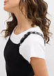 Jurk met bandjes en contrasterende zoom, bonprix