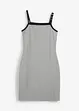 Jurk met bandjes en contrasterende zoom, bonprix