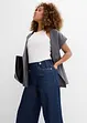 Wide leg jeans, mid waist, low stretch, bonprix