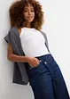 Wide leg jeans, mid waist, low stretch, bonprix