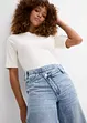Wide leg jeans, mid waist, low stretch, bonprix