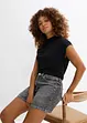 Jeans bermuda mid waist, low stretch, bonprix