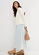 Midi spijkerrok mid waist, superzacht, bonprix