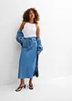 Midi spijkerrok mid waist, superzacht, bonprix