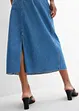 Midi spijkerrok mid waist, superzacht, bonprix
