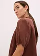 Mousseline blouse met korte mouwen, bonprix