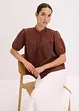 Mousseline blouse met korte mouwen, bonprix