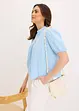 Mousseline blouse met korte mouwen, bonprix