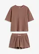 Loungewear shorty huispak van wafeljersey, bonprix