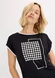 Shirt met opvallende print en biezen in een contrastkleur, bonprix