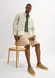 Chino bermuda met bandplooien, regular fit, bonprix