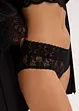 Kanten slip met plooitjes (set van 4), bonprix