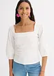 Blouse met pofmouwen en gesmokt detail, bonprix