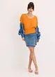 Shirt met gesmokte zoom, bonprix