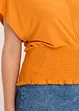 Shirt met gesmokte zoom, bonprix