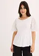 Shirt met kanten mouwen, bonprix
