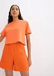 Jersey short van lichte crèpe, bonprix