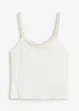 Top met spaghettibandjes en sierdetails, bonprix