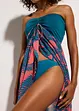 Strapless strandjurk van chiffon, bonprix